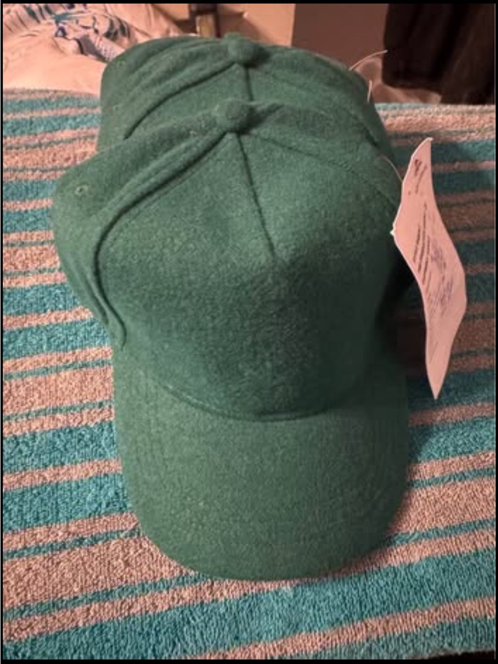 Green Wool-Look Baseball Cap 3